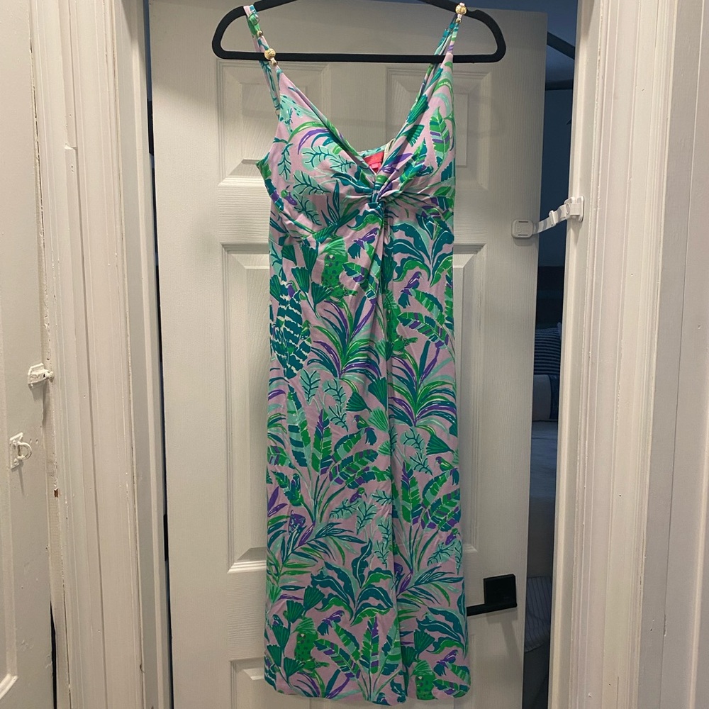 Tropical Print Maxi Dress